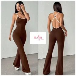 Mono campana marrón y blanco levanta glúteos