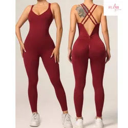 Mono color rojo vino ajustado al cuerpo levanta glúteos