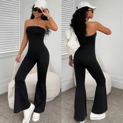 Mono negro top sin tirantes campana