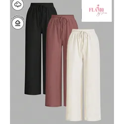 Pantalonetas anchas color entero