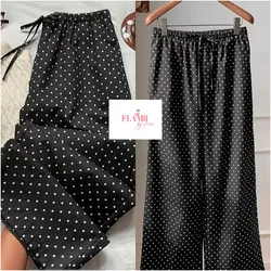 Pantalonetas piernas anchas estampado Polka Dots