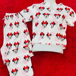Pijama de pantalón y blusa estampado Minnie