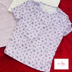 Pulover estampado floral color malva