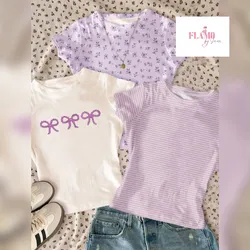 Pulover 3 modelos detalles en color malva