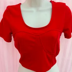 Pulover corto color rojo
