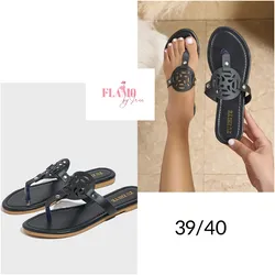 Sandalias color negro metededos 39/40
