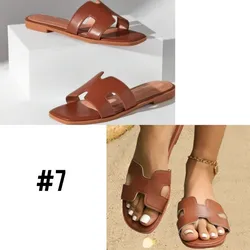 Sandalias estilo Hermés color marrón #7