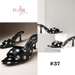 Sandalias puntifinas de tacón Polka Dot #37