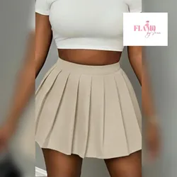 Saya estilo porrista color beige