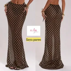 Saya larga lunares estilo pareo