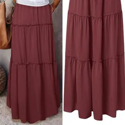 Saya larga tono rojo burdeos