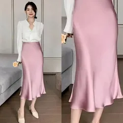 Saya satinada color rosa