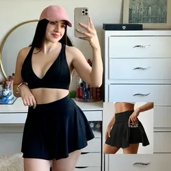 Saya short deportiva color negro