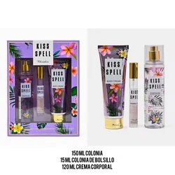 Set de colonia, crema y perfume de bolsillo