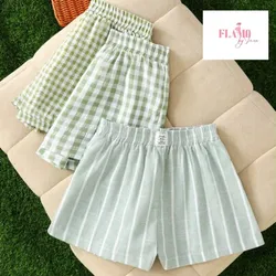 Shores cortos casuales 3 modelos estampados verde y blanco