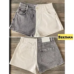 Short Bershka de mezclilla dos tonos