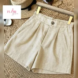 Short color beige estilo hilo
