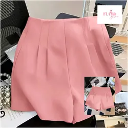 Short de vestir color rosa