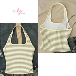 Top amarillo rayas