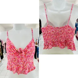 Top corto estampado de flores