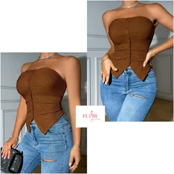 Top marron estilo chaleco talla M/L