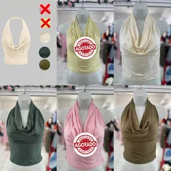 Tops baberos con espalda descubierta