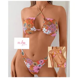 Traje de baño estampado de flores