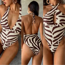 Trusa estampado cebra print marrón talla M