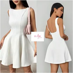 Vestido blanco estilo princesa espalda afuera