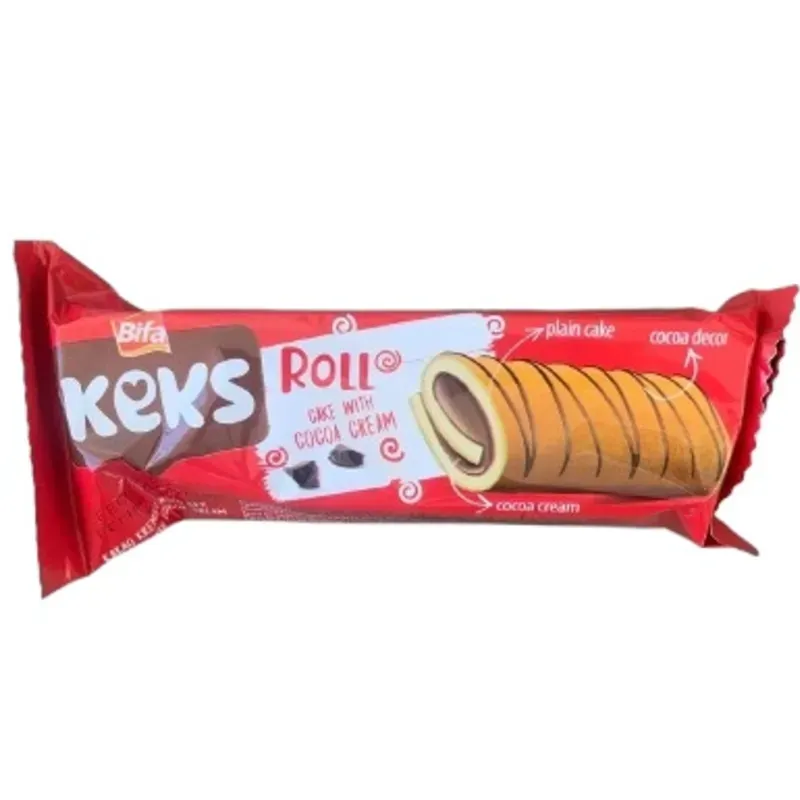 Keks Roll Cake con Crema de Chocolate