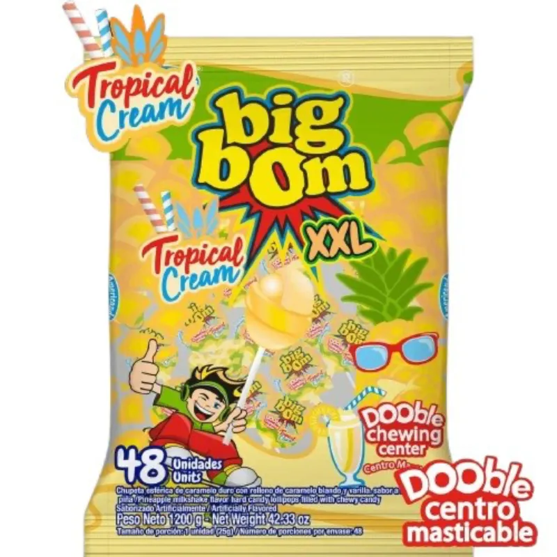 PQT de chupa chupas Big Bom Tropical Cream