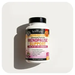 Apoyo Menopausia Herbal I BioSchwartz I 30 servicios I Cardo Mariano, Sauzgatillo, Cohosh Negro, Trébol Rojo, Cúrcuma y Jengibre