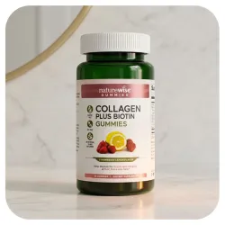 Gomitas de Colágeno + Biotina I NatureWise I con Vitamina C, E y Zinc