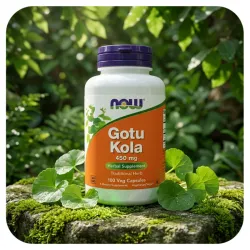 Gotu Kola (Centella Asiática) I NOW Foods I 450mg I 100 unidades I 50 servicios