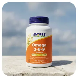 Omega 3-6-9 I NOW Foods I 1000mg I 100 unidades I 50 servicios