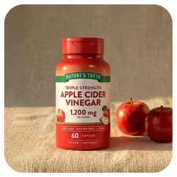 Vinagre de Sidra de Manzana I Nature’s Truth I 1200mg I 60 unidades I 30 servicios