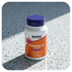 Vitamina A I NOW Foods  I 25,000UI I 100 unidades I 100 servicios