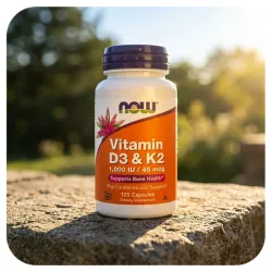 Vitamina D3 y K2 I NOW Foods I 1000IU/45mcg