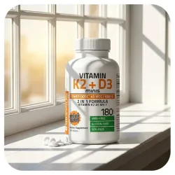 Vitamina K2+D3 I Bronson I 1000IU/45mcg (MK 7 agregado)