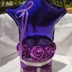 Caja de Rosas con Globo