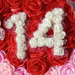 Letras de Rosas de Foam