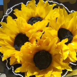Ramo de 4 Girasoles Realistas