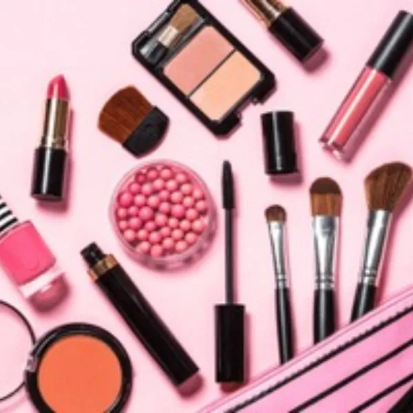 Productos variados de maquillaje y cuidado facial 