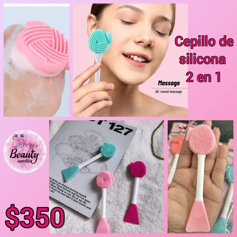 Paleta 2 en 1 exfoliante y aplicador de mascarillas 