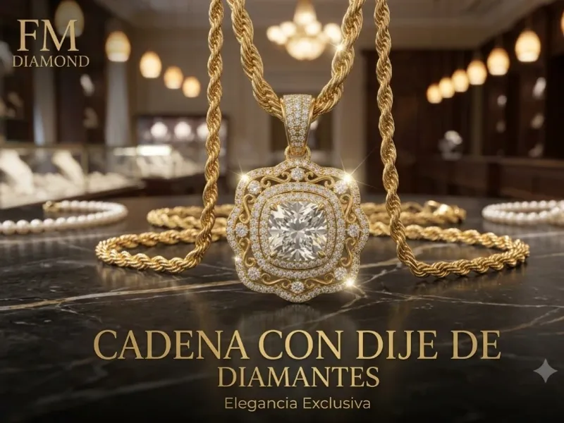 Cadena + Dije de Diamantes 💎