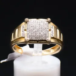 Anillo 14k de Diamantes Naturales 