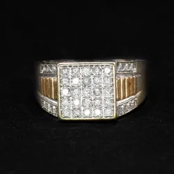 Anillo 10k de Diamantes Naturales 
