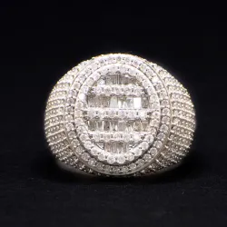 Anillo 10k de Diamantes Naturales 