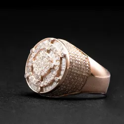 Anillo 14k de Diamantes Naturales