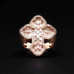 Anillo 10k de Diamantes Naturales